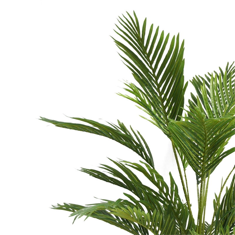 Anva Artificial Palm Tree- Pre-Potted Design- Green Iron-Poly Silk 59 Inch