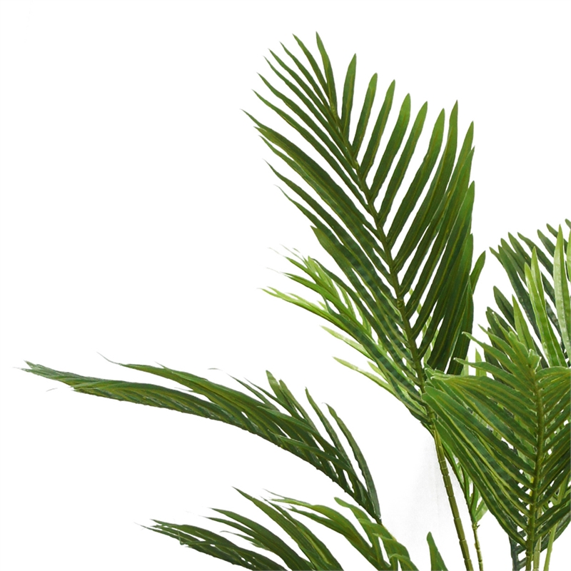 Artificial Palm Tree- Pre-Potted Design- Lifelike Iron-Poly Silk 71 Inch