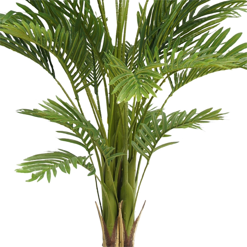 Artificial Palm Tree- Pre-Potted Design- Lifelike Iron-Poly Silk 71 Inch