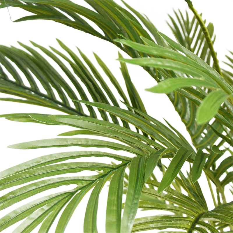 Artificial Palm Tree- Pre-Potted Design- Lifelike Iron-Poly Silk 71 Inch