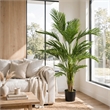 Artificial Palm Tree- Pre-Potted Design- Lifelike Iron-Poly Silk 71 Inch