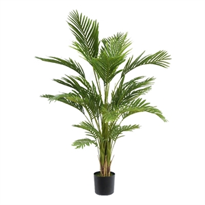 Artificial Palm Tree- Pre-Potted Design- Lifelike Iron-Poly Silk 71 Inch