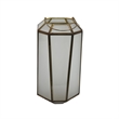 Raha Vintage Lantern with Frosted Glass Panels- Bronze Metal Frame 13 Inch