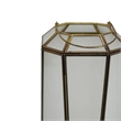 Raha Vintage Lantern with Frosted Glass Panels- Bronze Metal Frame 13 Inch