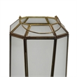 Raha Vintage Lantern with Frosted Glass Panels- Bronze Metal Frame 13 Inch