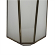 Raha Vintage Lantern with Frosted Glass Panels- Bronze Metal Frame 13 Inch