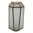 Raha Vintage Lantern with Frosted Glass Panels- Bronze Metal Frame 13 Inch