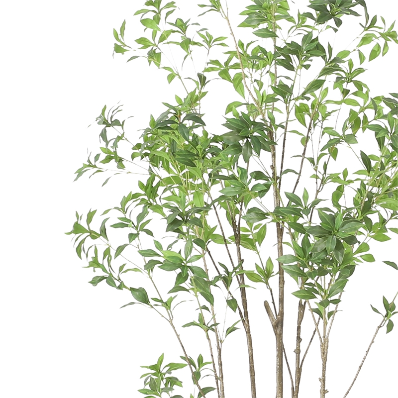 Terry Artificial Pieris Tree with White Planter- 95 Inch
