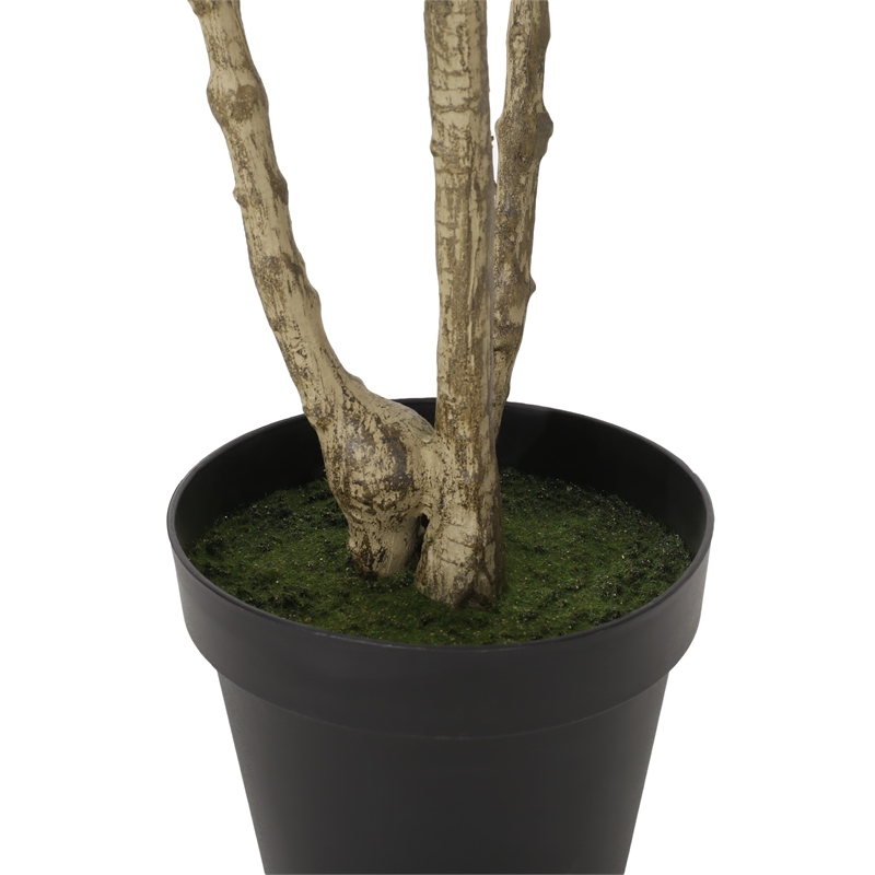 Terry Artificial Pieris Tree with White Planter- 95 Inch