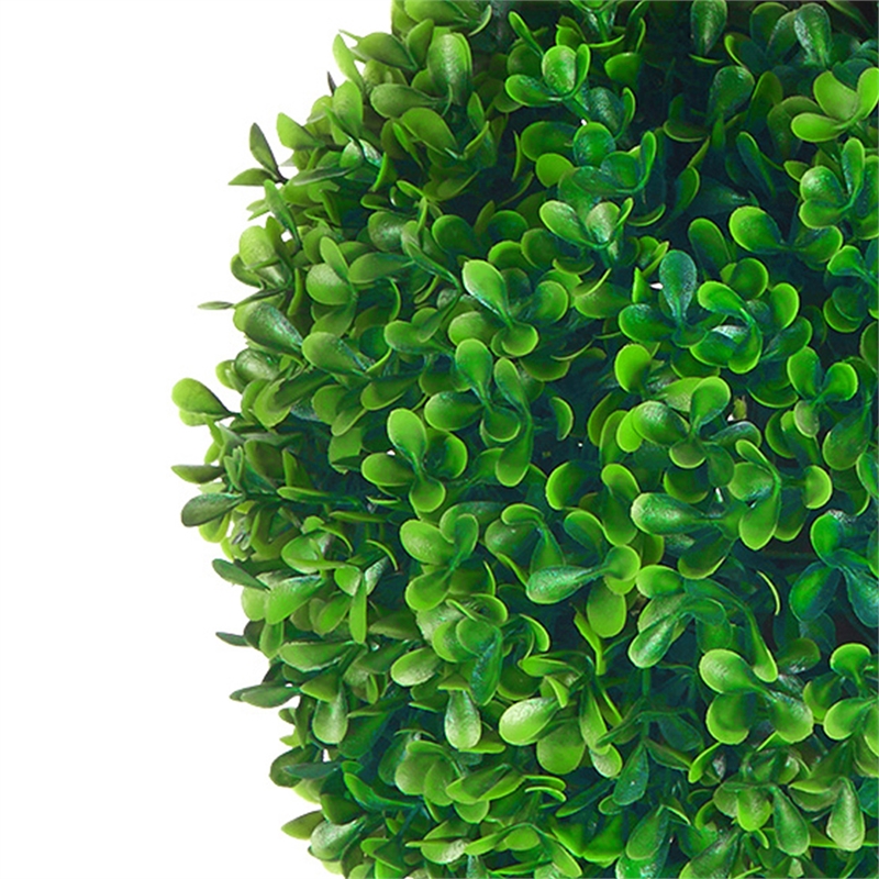 Lesli Double Ball Boxwood Topiary Trees- Set of 2- Green 24 Inch