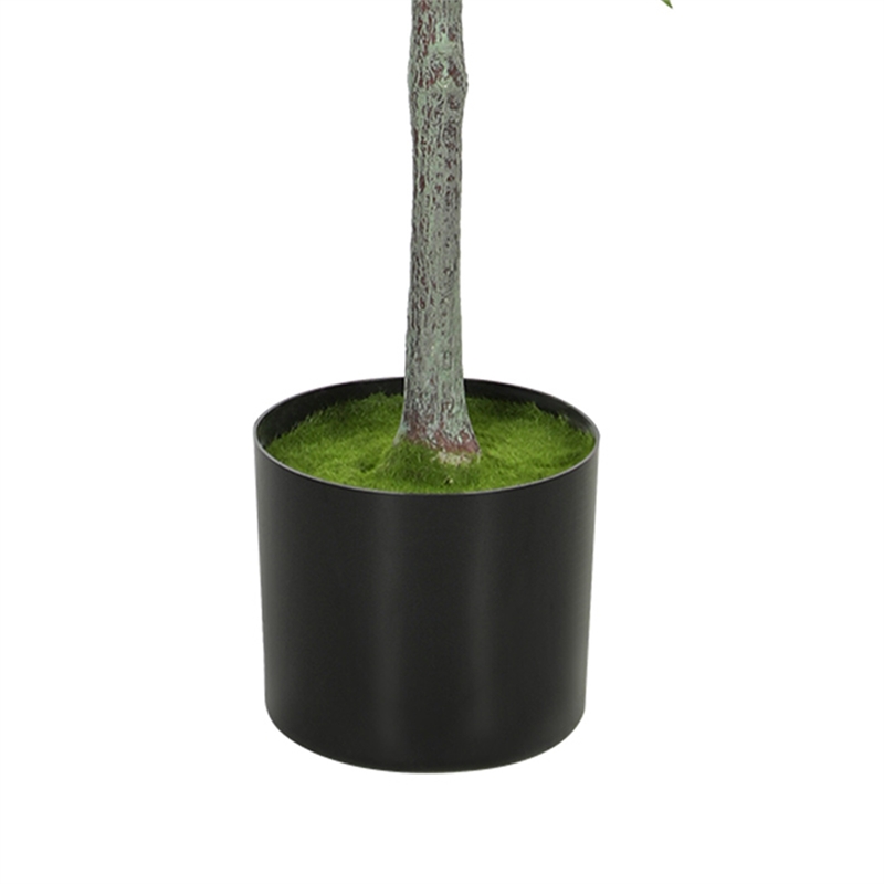 Tommy Lifelike Laurel Artificial Tree w Cement-Filled Pot- Green 35 Inch