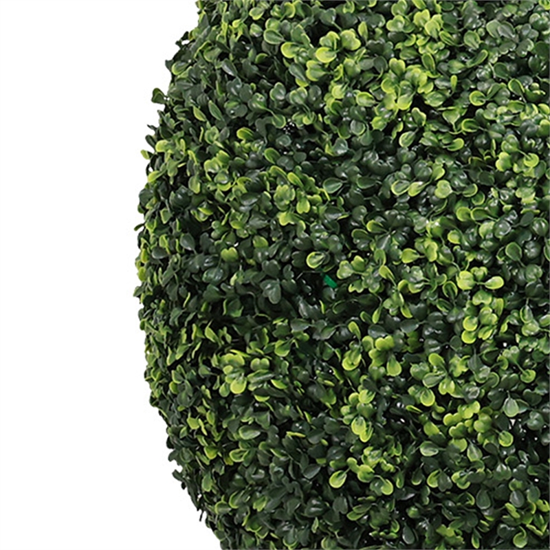 Sophie Faux Boxwood Topiary Balls- Set of 2- Green Poly Silk 23 Inch