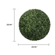 Sophie Faux Boxwood Topiary Balls- Set of 2- Green Poly Silk 23 Inch