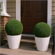 Sophie Faux Boxwood Topiary Balls- Set of 2- Green Poly Silk 23 Inch