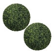 Sophie Faux Boxwood Topiary Balls- Set of 2- Green Poly Silk 23 Inch