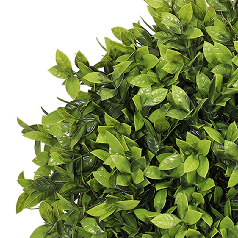 Manto Boxwood Topiary Ball Trees- Set of 2- Green Poly Silk 22 Inch