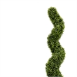 Vena 6 Ft Outdoor Spiral Topiary Tree- Set of 2- Green Poly Silk 71 Inch