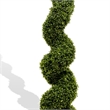 Vena 6 Ft Outdoor Spiral Topiary Tree- Set of 2- Green Poly Silk 71 Inch