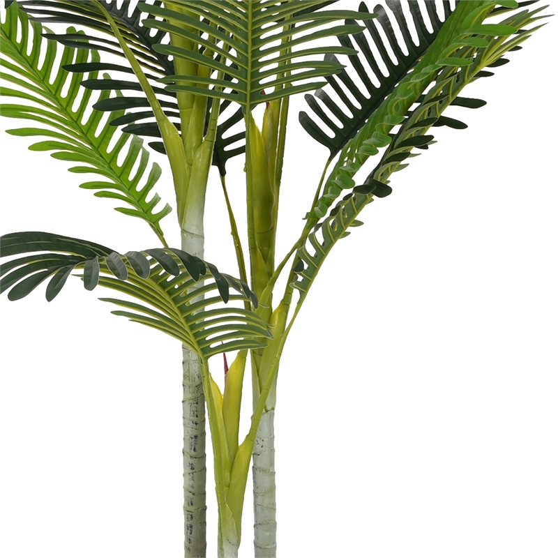 Rita Artificial Palm Tree- Set of 2- Iron- Green Poly Silk 61 Inch