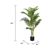 Rita Artificial Palm Tree- Set of 2- Iron- Green Poly Silk 61 Inch