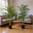 Rita Artificial Palm Tree- Set of 2- Iron- Green Poly Silk 61 Inch