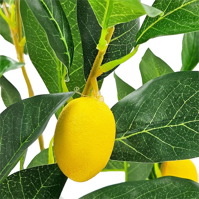 Artificial Lemon Tree with Lifelike Lemon- Black Pot- Lifelike 32 Inch