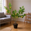 Artificial Lemon Tree with Lifelike Lemon- Black Pot- Lifelike 32 Inch