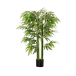 Valey Faux Bamboo Tree with Cement-Filled Pot- Lifelike Poly Silk 55 Inch