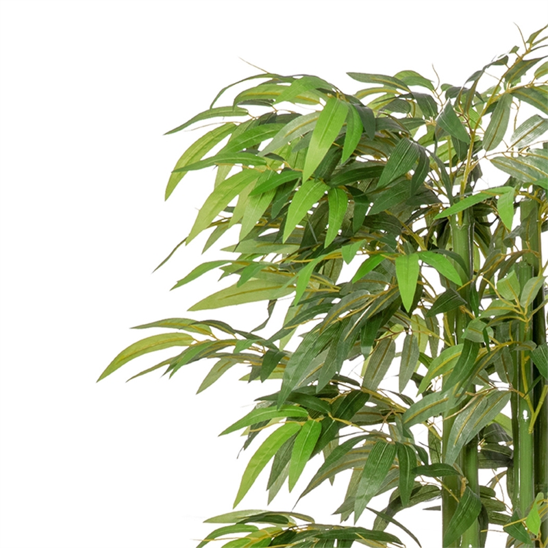Valey Faux Bamboo Tree with Cement-Filled Pot- Lifelike Poly Silk 55 Inch