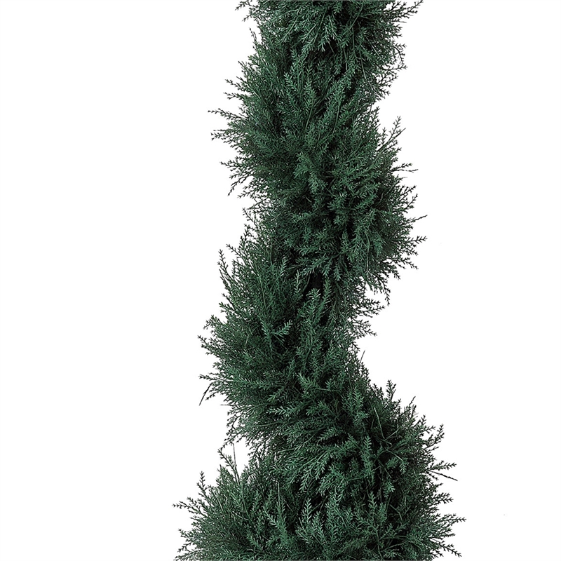 Celia Artificial Cedar Spiral Topiary Tree- Lifelike Poly Silk 36 Inch