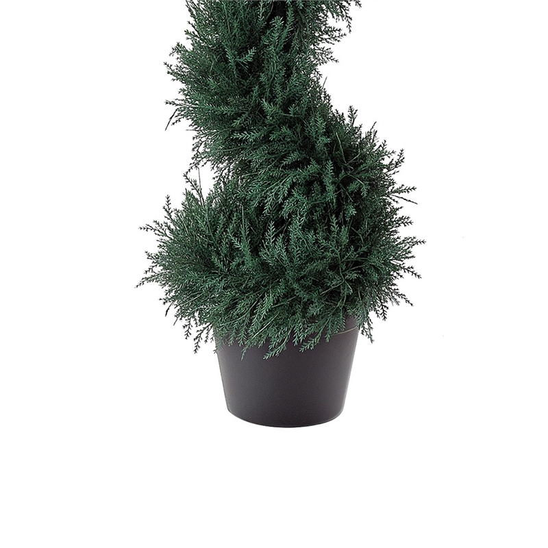 Celia Artificial Cedar Spiral Topiary Tree- Lifelike Poly Silk 36 Inch