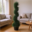Celia Artificial Cedar Spiral Topiary Tree- Lifelike Poly Silk 36 Inch