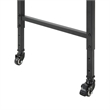 Sumi Overbed Desk- Adjustable Height- Rustic Brown- Black Metal 72 Inch