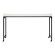 Sumi Overbed Desk- Adjustable Height- White Wood- Black Metal 72 Inch