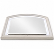 Remy Vanity Dresser Mirror w LED- Arched Frame- Antique White- 35x44