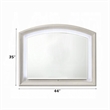 Remy Vanity Dresser Mirror w LED- Arched Frame- Antique White- 35x44