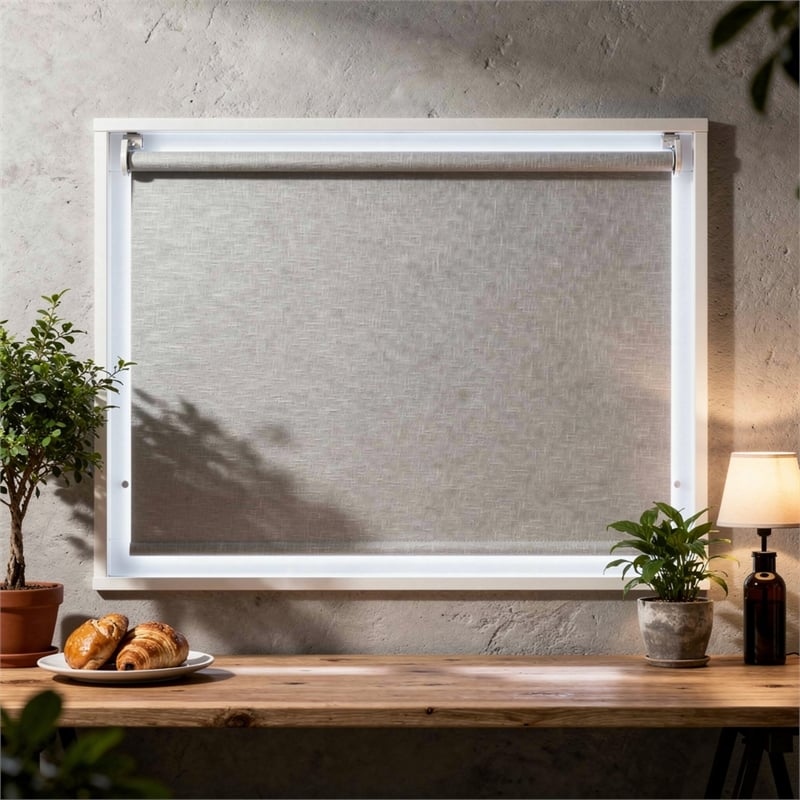 Esy Dresser Mirror- High Gloss White- LED Frame- Beveled Glass- 37x46