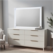 Esy Dresser Mirror- High Gloss White- LED Frame- Beveled Glass- 37x46
