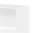 Gare Bookcase  4 Cubby Shelves- White Wood Frame- Black Base 43 Inch