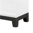 Gare Bookcase  4 Cubby Shelves- White Wood Frame- Black Base 43 Inch