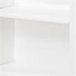 Gare Bookcase  4 Cubby Shelves- White Wood Frame- Black Base 43 Inch