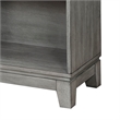 Gare Bookcase  4 Cubby Shelves- Low Profile- Rustic Gray Wood 43 Inch