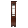 Shaya Hutch- 3 Glass Shelves- 6 Drawers- 2 Doors- Cherry Brown 88 Inch