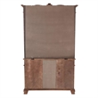 Shaya Hutch- 3 Glass Shelves- 6 Drawers- 2 Doors- Cherry Brown 88 Inch