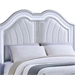 Mody Arched King Bed w LED- Glitter Stripe- Silver Fabric Upholstery- Gray