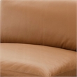 Ridaa Modular Armless Chair- Full Foam Seat- Brown Top Grain Leather