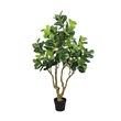 Wyatt 7 Ft Artificial Banyan Tree- Multibranch Trunk- Poly Silk 83 Inch