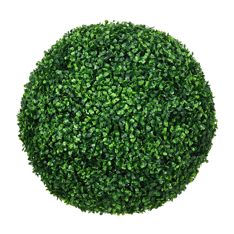 Zyra Artificial Boxwood Topiary Ball- Set of 2- Green Poly Silk 20 Inch
