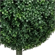 Owen Boxwood Round Ball Topiary Set w Ground Stake- Poly Silk 16 Inch