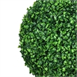 Zyra Artificial Boxwood Topiary Ball- Set of 2- Green Poly Silk 16 Inch
